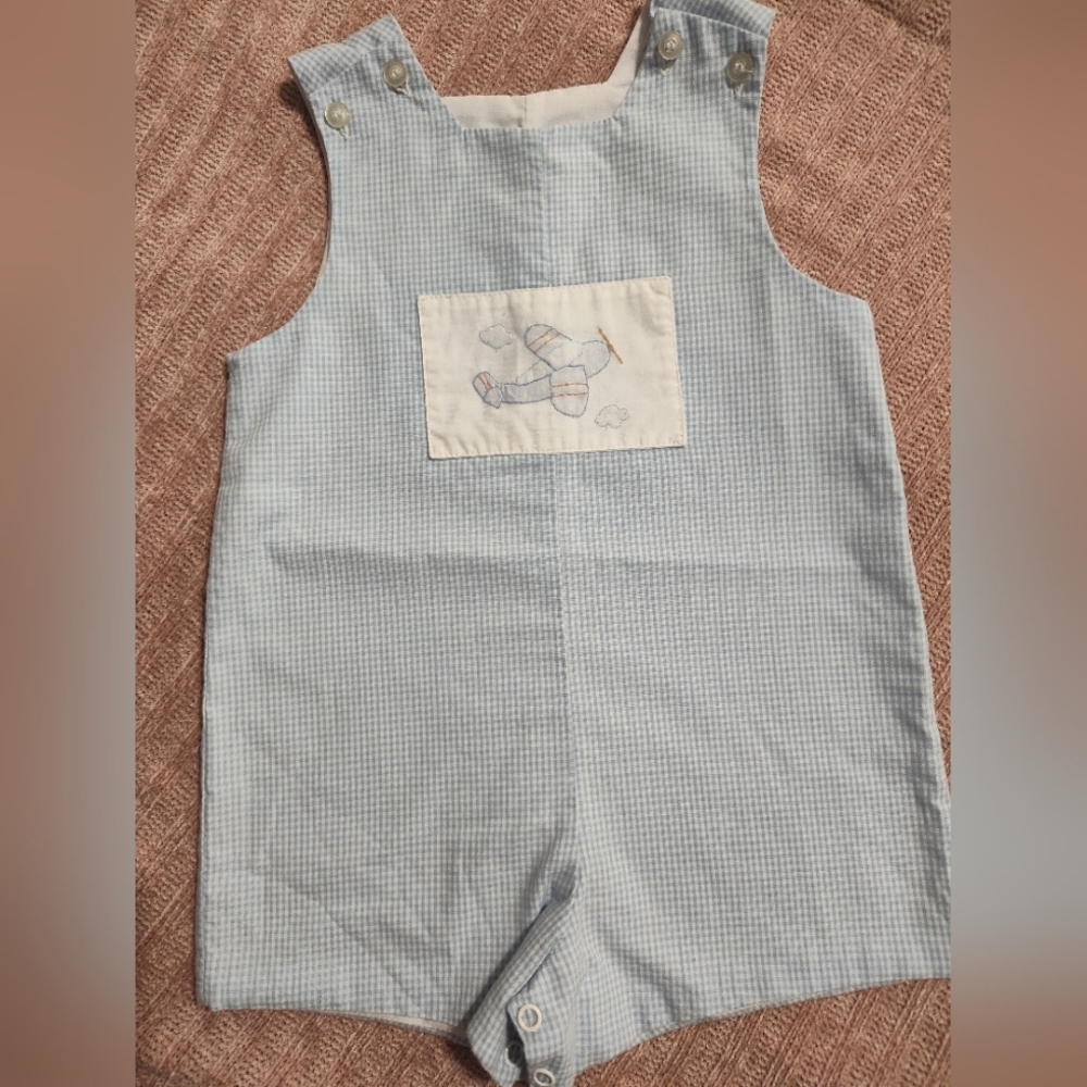 Bailey boys airplane Jon Jon romper 12m - Picture 1 of 3